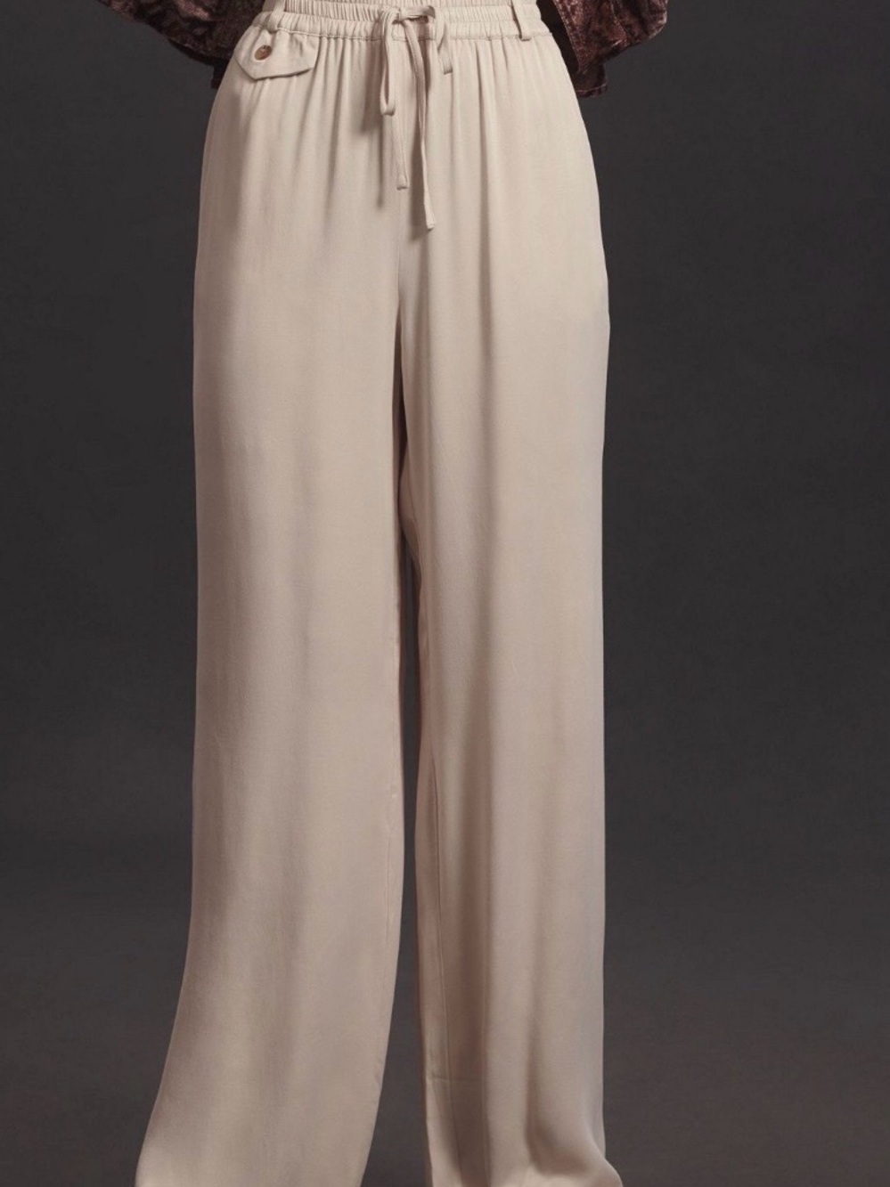 Maeve straight leg silk pant